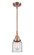 Caden One Light Mini Pendant in Antique Copper (405|447-1S-AC-G52)
