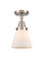 Caden LED Semi-Flush Mount in Brushed Satin Nickel (405|447-1C-SN-G61-LED)