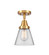 Caden One Light Semi-Flush Mount in Satin Gold (405|447-1C-SG-G62)