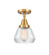 Caden One Light Semi-Flush Mount in Satin Gold (405|447-1C-SG-G172)