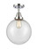 Caden LED Semi-Flush Mount in Polished Chrome (405|447-1C-PC-G204-10-LED)