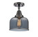 Caden One Light Semi-Flush Mount in Matte Black (405|447-1C-BK-G73)