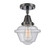 Caden LED Semi-Flush Mount in Matte Black (405|447-1C-BK-G534-LED)