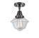 Caden LED Semi-Flush Mount in Matte Black (405|447-1C-BK-G532-LED)