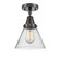 Caden One Light Flush Mount in Matte Black (405|447-1C-BK-G44)