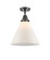 Caden One Light Semi-Flush Mount in Matte Black (405|447-1C-BK-G41-L)