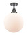 Caden One Light Semi-Flush Mount in Matte Black (405|447-1C-BK-G201-12)