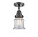 Caden LED Semi-Flush Mount in Matte Black (405|447-1C-BK-G182S-LED)