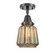 Caden LED Semi-Flush Mount in Matte Black (405|447-1C-BK-G146-LED)