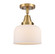 Caden One Light Semi-Flush Mount in Brushed Brass (405|447-1C-BB-G71)