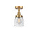 Caden One Light Semi-Flush Mount in Brushed Brass (405|447-1C-BB-G54)