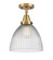 Caden LED Semi-Flush Mount in Brushed Brass (405|447-1C-BB-G222-LED)