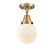 Caden One Light Semi-Flush Mount in Brushed Brass (405|447-1C-BB-G201-6)