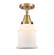 Caden One Light Semi-Flush Mount in Brushed Brass (405|447-1C-BB-G181)