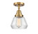 Caden One Light Semi-Flush Mount in Brushed Brass (405|447-1C-BB-G172)