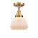 Caden One Light Semi-Flush Mount in Brushed Brass (405|447-1C-BB-G171)