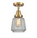 Caden LED Semi-Flush Mount in Brushed Brass (405|447-1C-BB-G142-LED)