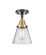 Caden One Light Flush Mount in Black Antique Brass (405|447-1C-BAB-G64)