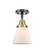 Caden One Light Semi-Flush Mount in Black Antique Brass (405|447-1C-BAB-G61)