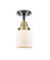 Caden LED Semi-Flush Mount in Black Antique Brass (405|447-1C-BAB-G51-LED)