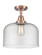 Caden One Light Semi-Flush Mount in Antique Copper (405|447-1C-AC-G74-L)