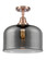 Caden One Light Semi-Flush Mount in Antique Copper (405|447-1C-AC-G73-L)