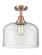 Caden LED Semi-Flush Mount in Antique Copper (405|447-1C-AC-G72-L-LED)
