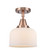 Caden LED Semi-Flush Mount in Antique Copper (405|447-1C-AC-G71-LED)