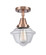 Caden LED Semi-Flush Mount in Antique Copper (405|447-1C-AC-G532-LED)