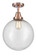 Caden LED Semi-Flush Mount in Antique Copper (405|447-1C-AC-G204-12-LED)