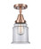 Caden One Light Semi-Flush Mount in Antique Copper (405|447-1C-AC-G182)