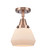 Caden LED Semi-Flush Mount in Antique Copper (405|447-1C-AC-G171-LED)