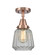 Caden LED Semi-Flush Mount in Antique Copper (405|447-1C-AC-G142-LED)