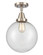 Caden LED Semi-Flush Mount in Antique Brass (405|447-1C-AB-G204-10-LED)