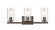 Auralume Three Light Bath Vanity in Matte Black (405|445-3W-BK-SDY)