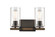 Auralume Two Light Bath Vanity in Matte Black (405|445-2W-BK-SDY)