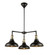 Metro Three Light Chandelier in Black Antique Brass (405|443SW-3CR-BAB-M15BK)