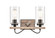Downtown Urban Two Light Bath Vanity in Matte Black (405|442-2W-BK-G4424)