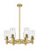Downtown Urban Six Light Chandelier in Brushed Brass (405|434-6CR-BB-G434-7CL)