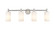 Downtown Urban Four Light Bath Vanity in Satin Nickel (405|434-4W-SN-G434-7WH)