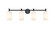 Downtown Urban Four Light Bath Vanity in Matte Black (405|434-4W-BK-G434-7WH)