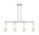 Downtown Urban Four Light Island Pendant in Satin Nickel (405|434-4I-SN-G434-12WH)
