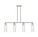 Downtown Urban Four Light Island Pendant in Satin Nickel (405|434-4I-SN-G434-12CL)