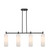 Downtown Urban Four Light Island Pendant in Matte Black (405|434-4I-BK-G434-12WH)