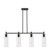 Downtown Urban Four Light Island Pendant in Matte Black (405|434-4I-BK-G434-12SDY)