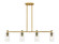 Downtown Urban Four Light Island Pendant in Brushed Brass (405|434-4I-BB-G434-7CL)