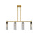 Downtown Urban Four Light Island Pendant in Brushed Brass (405|434-4I-BB-G434-12SM)