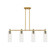 Downtown Urban Four Light Island Pendant in Brushed Brass (405|434-4I-BB-G434-12SDY)
