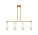 Downtown Urban Four Light Island Pendant in Brushed Brass (405|434-4I-BB-G434-12WH)