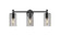 Downtown Urban Three Light Bath Vanity in Matte Black (405|434-3W-BK-G434-7SM)